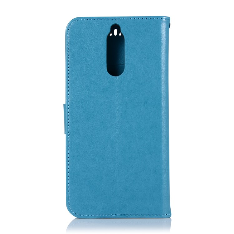 Imprinted Dream Catcher Owl Magnetic Leather Wallet Case for Huawei Mate 10 Lite / nova 2i / Maimang 6 / Honor 9i (India) - Dark Blue-3