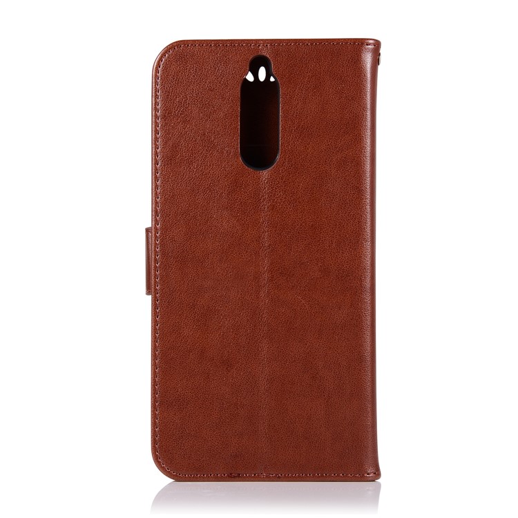 Imprinted Dream Catcher Owl Cell Phone Leather Wallet Case for Huawei Mate 10 Lite / nova 2i / Maimang 6 / Honor 9i (India) - Brown-3