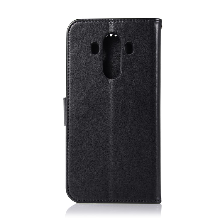 Imprint Dream Catcher Owl Magnetic Wallet PU Leather Stand Mobile Phone Case for Huawei Mate 10 Pro - Black-3