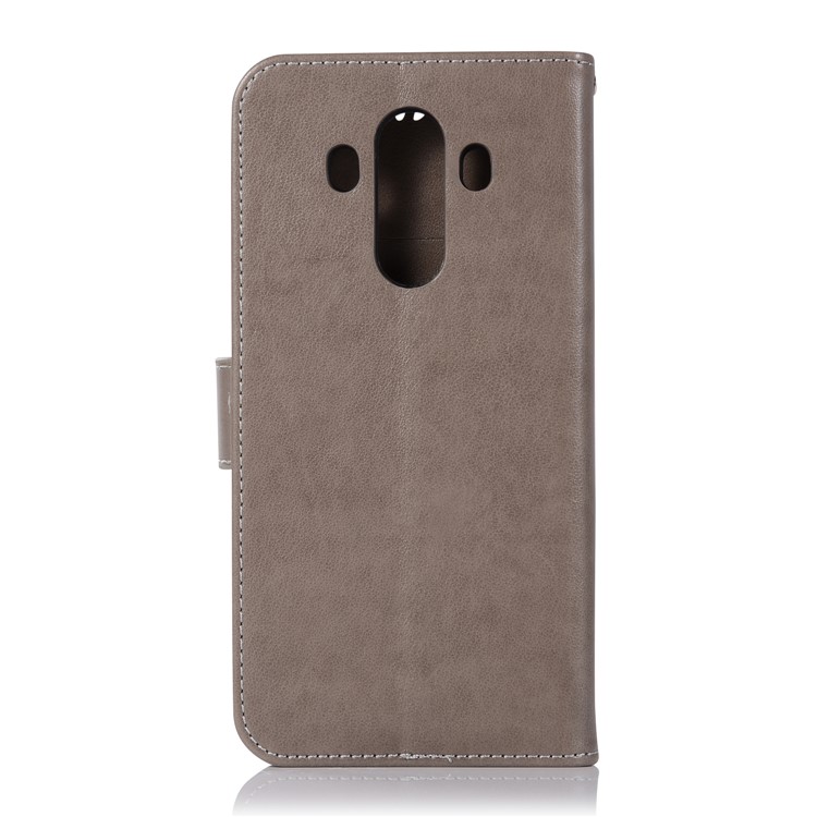 Imprint Dream Catcher Owl Magnetic Wallet PU Leather Stand Mobile Phone Cover for Huawei Mate 10 Pro - Grey-3
