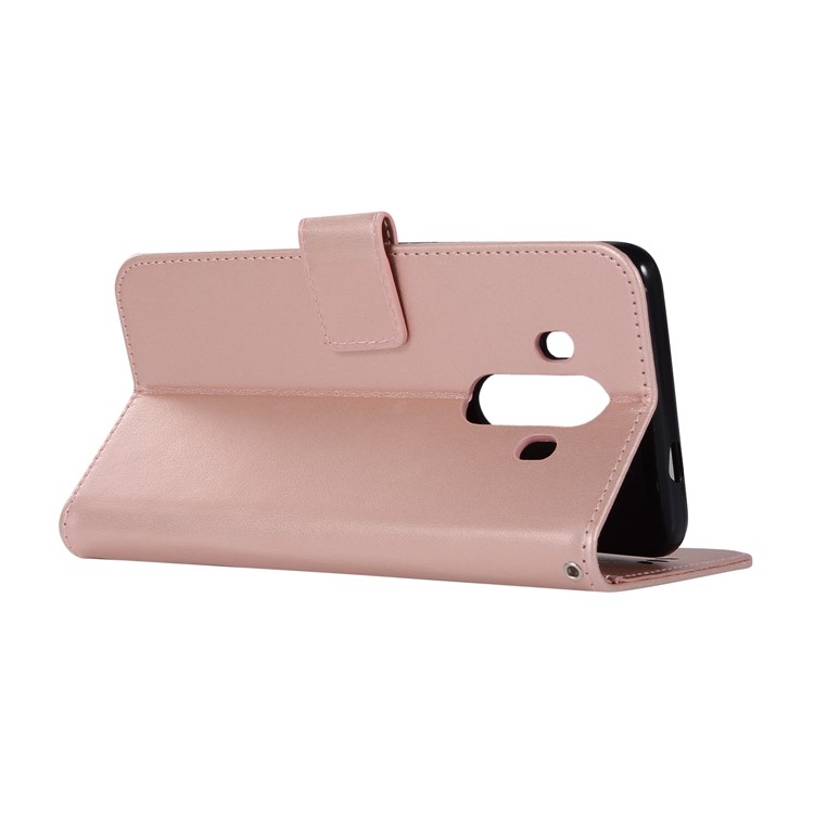 Imprint Dream Catcher Owl Magnetic Wallet PU Leather Stand Mobile Phone Casing for Huawei Mate 10 Pro - Rose Gold-6