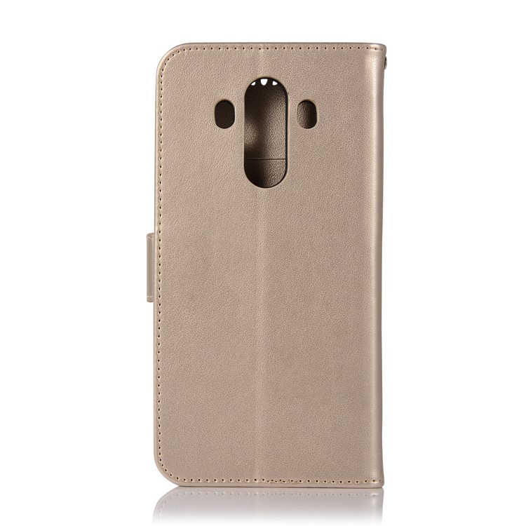 Imprint Dream Catcher Owl Magnetic Wallet PU Leather Stand Mobile Phone Shell for Huawei Mate 10 Pro - Gold-3