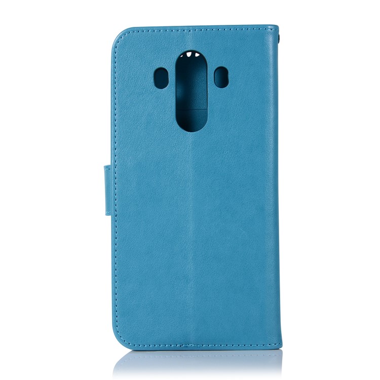 Imprint Dream Catcher Owl Magnetic Wallet PU Leather Stand Mobile Phone Accessory Cover for Huawei Mate 10 Pro - Blue-3