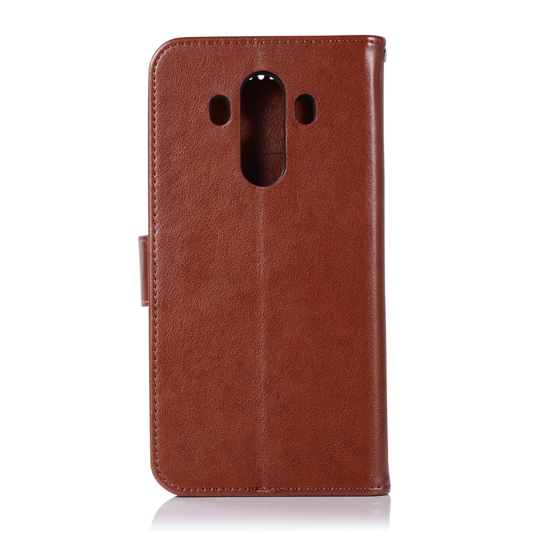 Imprint Dream Catcher Owl Magnetic Wallet PU Leather Stand Mobile Mobile Cover for Huawei Mate 10 Pro - Brown-3