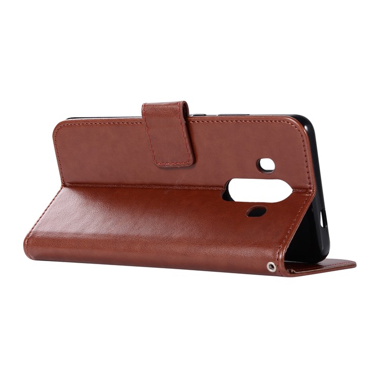 Imprint Dream Catcher Owl Magnetic Wallet PU Leather Stand Mobile Mobile Cover for Huawei Mate 10 Pro - Brown-6