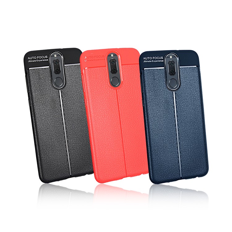 ANGIBABE Slim Litchi Grain Soft TPU Back Case for Huawei Mate 10 Lite / nova 2i / Maimang 6 / Honor 9i (India) - Red-4