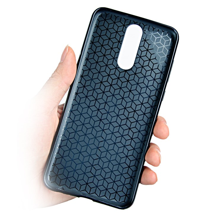 ANGIBABE Slim Litchi Grain Soft TPU Back Shell for Huawei Mate 10 Lite / nova 2i / Maimang 6 / Honor 9i (India) - Dark Blue-2