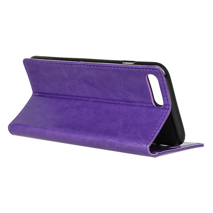 Crazy Horse Texture Wallet Stand Leather Mobile Case for Huawei Honor V10/View 10 - Purple-5