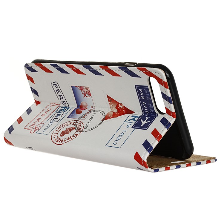 Pattern Printing Magnetic Leather Wallet Case with Stand for Huawei Honor V10 / View 10 - Personal Love Mail-4