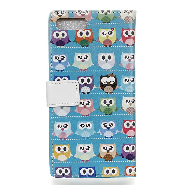 Pattern Printing Leather Wallet Protective Cover for Huawei Honor V10 / View 10 - Multiple Colorful Owls-2
