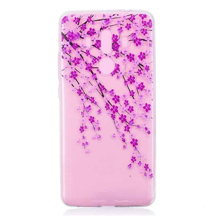 Embossment TPU Phone Cover for Huawei Mate 10 Pro - Blooming Flowers-1