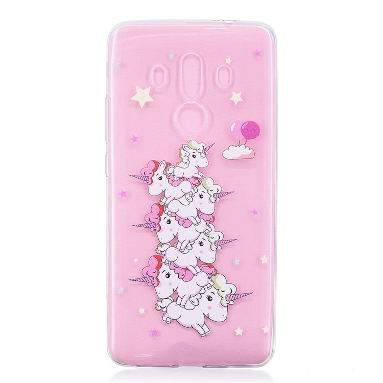 For Huawei Mate 10 Pro Embossing Pattern TPU Soft Case Accessory - Stacking Unicorns-1