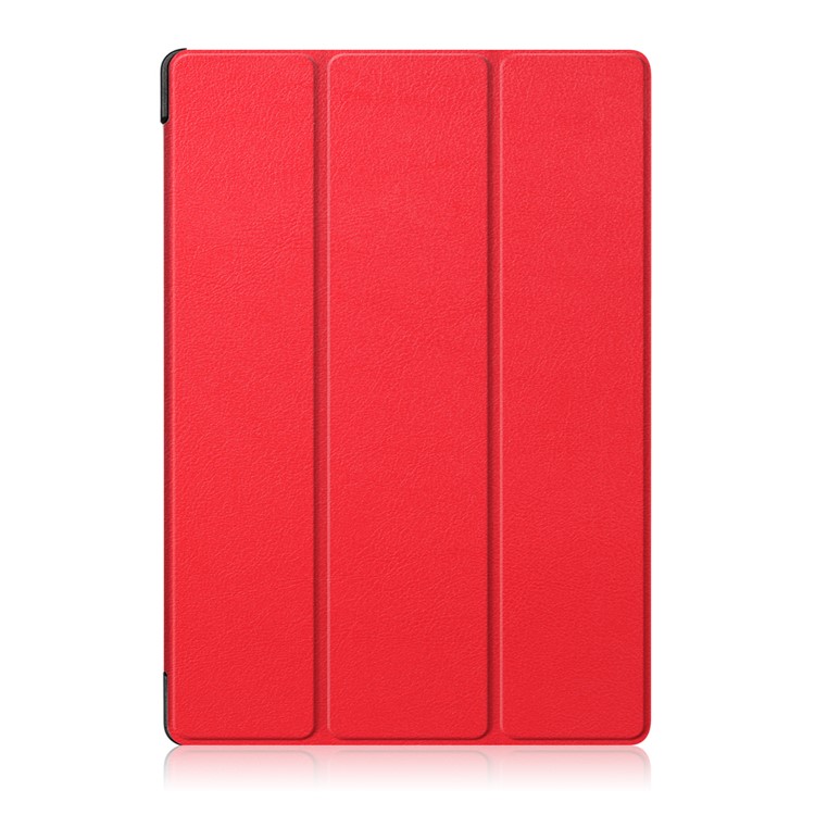 Tri-fold Stand Leather Protective Cover for Huawei MediaPad M3 Lite 10 WP - Red-2