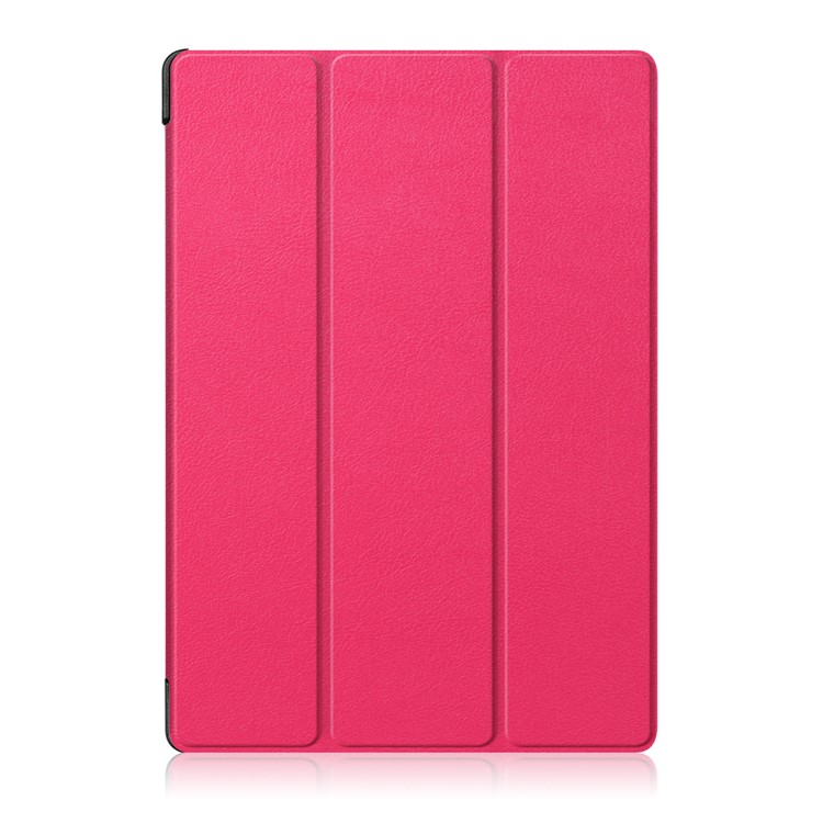 Tri-fold Stand Leather Protective Shell for Huawei MediaPad M3 Lite 10 WP - Rose-2