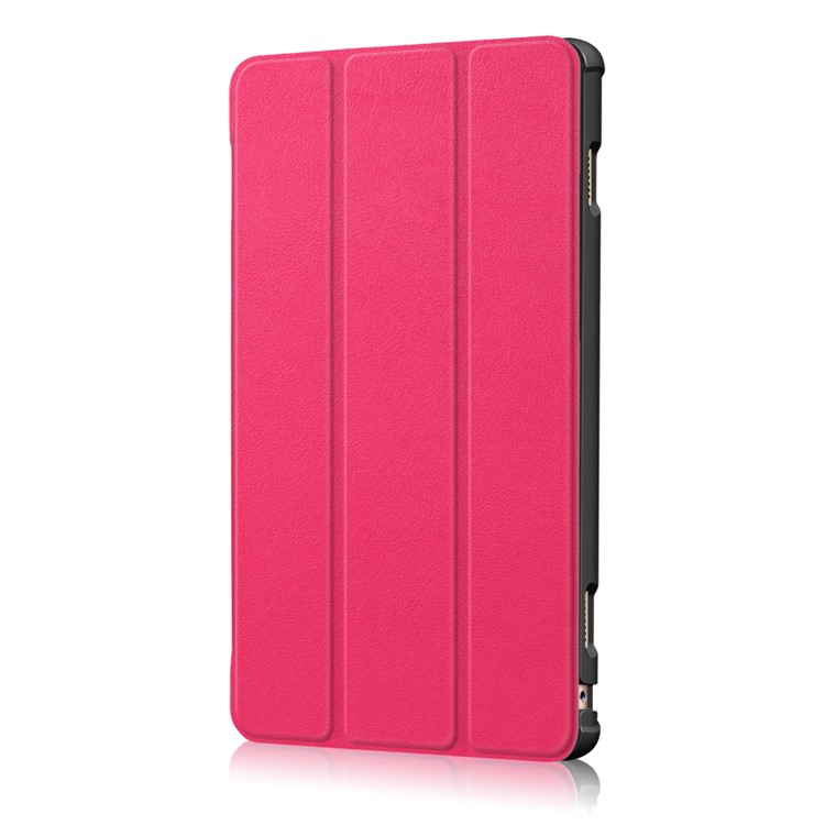 Tri-fold Stand Leather Protective Shell for Huawei MediaPad M3 Lite 10 WP - Rose-4