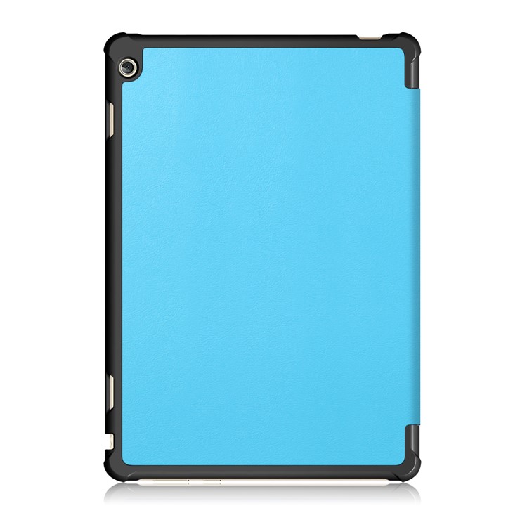 Tri-fold PU Leather Stand Case Protector for Huawei MediaPad M3 Lite 10 WP - Baby Blue-3