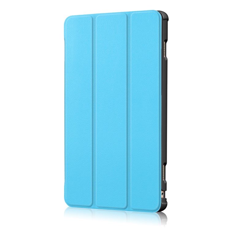 Tri-fold PU Leather Stand Case Protector for Huawei MediaPad M3 Lite 10 WP - Baby Blue-4
