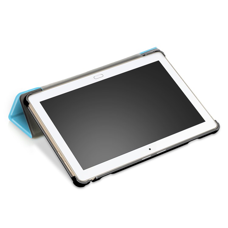 Tri-fold PU Leather Stand Case Protector for Huawei MediaPad M3 Lite 10 WP - Baby Blue-8