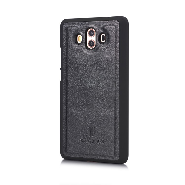 DG.MING Detachable 2-in-1 Split Leather Wallet Shell + PC Back Case for Huawei Mate 10 - Black-11