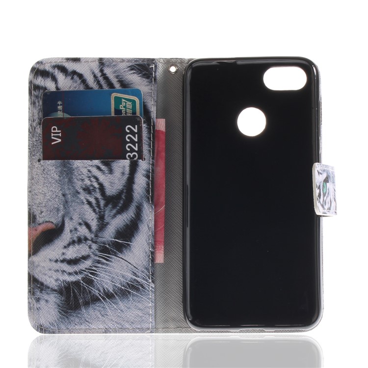 Patterned PU Leather Wallet Mobile Cover for Huawei P9 lite mini / Y6 Pro (2017) / Enjoy 7 - Tiger-9