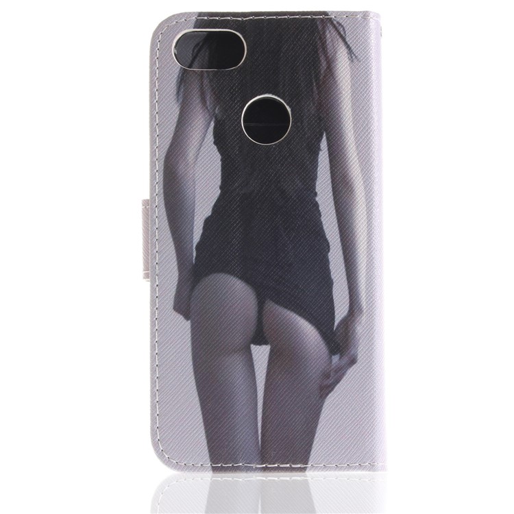 Patterned PU Leather Magentic Protection Case for Huawei P9 lite mini / Y6 Pro (2017) / Enjoy 7 - Hot Girl-3