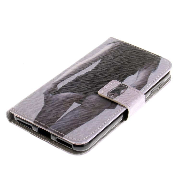 Patterned PU Leather Magentic Protection Case for Huawei P9 lite mini / Y6 Pro (2017) / Enjoy 7 - Hot Girl-4