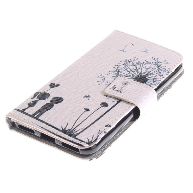 Patterned PU Leather Stand Phone Accessory Cover for Huawei P9 lite mini / Y6 Pro (2017) / Enjoy 7 - Dandelion and Lover-4