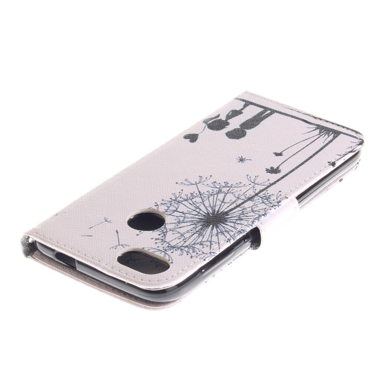 Patterned PU Leather Stand Phone Accessory Cover for Huawei P9 lite mini / Y6 Pro (2017) / Enjoy 7 - Dandelion and Lover-5
