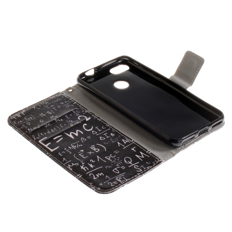 Patterned PU Leather Magentic Protective Shell for Huawei P9 lite mini / Y6 Pro (2017) / Enjoy 7 - Formula-8