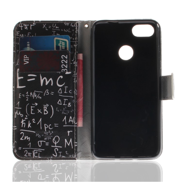 Patterned PU Leather Magentic Protective Shell for Huawei P9 lite mini / Y6 Pro (2017) / Enjoy 7 - Formula-9