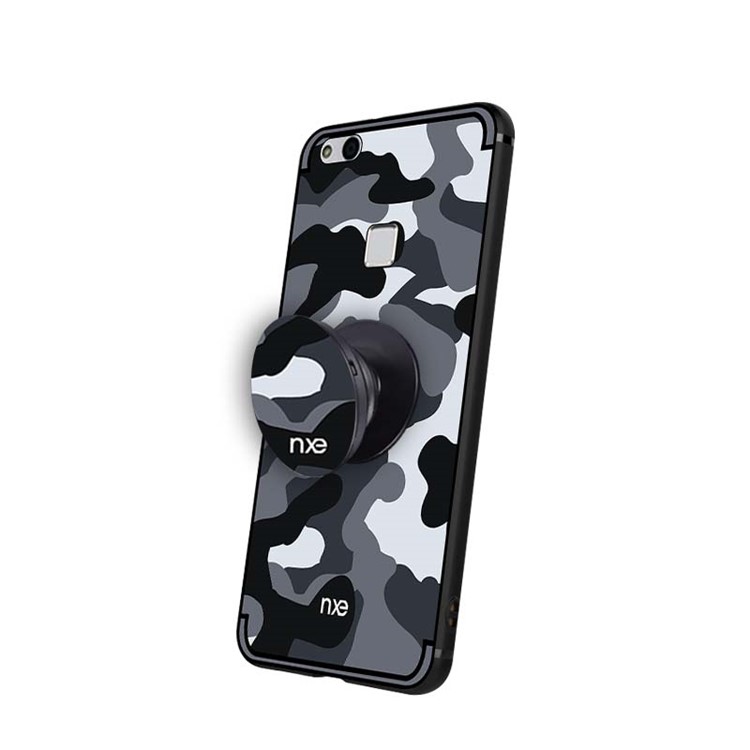 NXE Camouflage Series TPU + PC Hybrid Back Case with Expanding Mount for Huawei P10 Lite - Grey-5