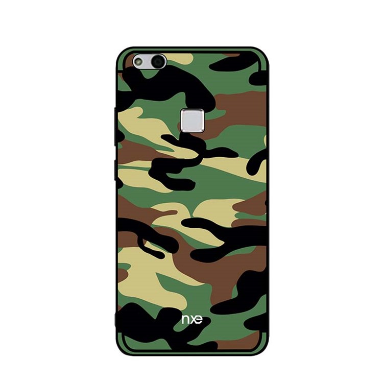 NXE Camouflage Series TPU + PC Hybrid Mobile Phone Case with Expanding Mount for Huawei P10 Lite - Army Green-2