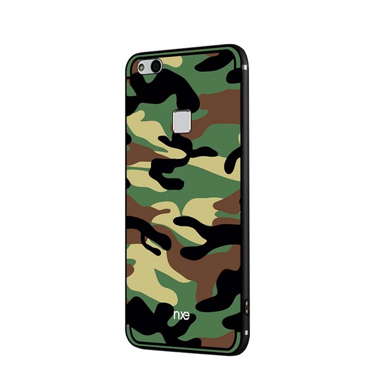 NXE Camouflage Series TPU + PC Hybrid Mobile Phone Case with Expanding Mount for Huawei P10 Lite - Army Green-3