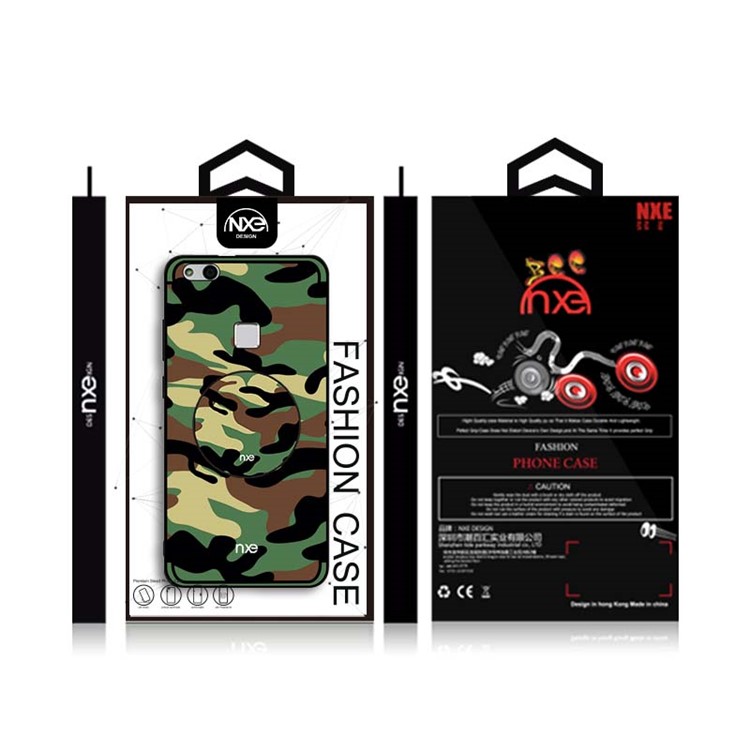 NXE Camouflage Series TPU + PC Hybrid Mobile Phone Case with Expanding Mount for Huawei P10 Lite - Army Green-6