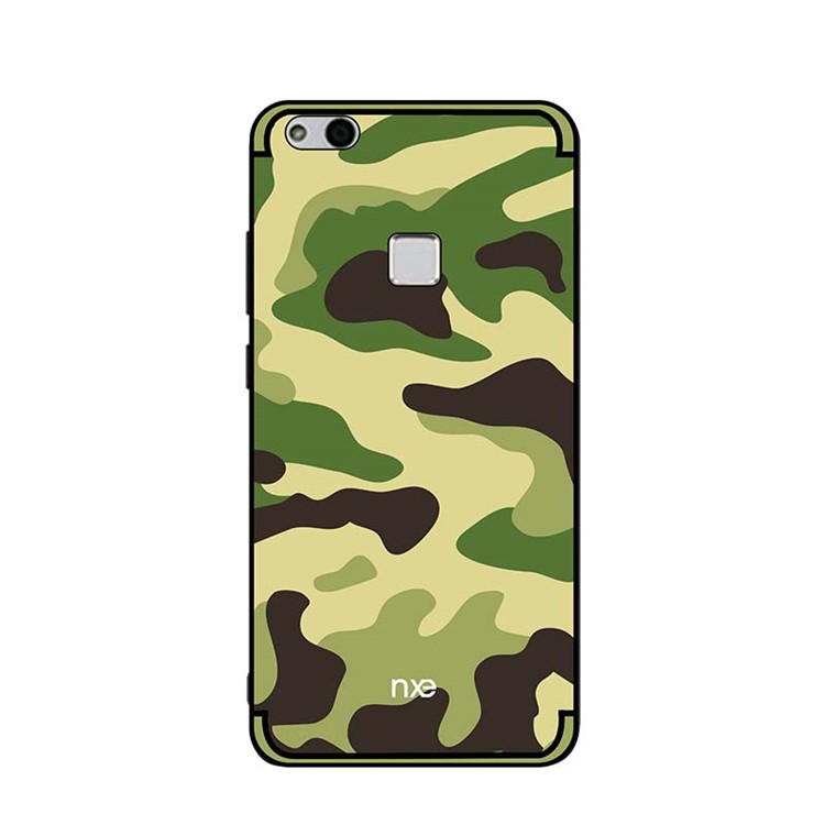 NXE Camouflage Series TPU + PC Hybrid Cell Phone Case with Expanding Mount for Huawei P10 Lite - Light Green-2