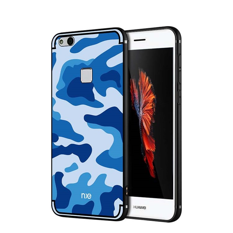 NXE Camouflage Series TPU + PC Hybrid Protective Case with Expanding Mount for Huawei P10 Lite - Blue-1