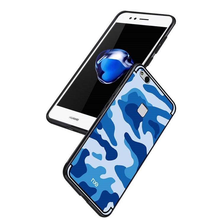NXE Camouflage Series TPU + PC Hybrid Protective Case with Expanding Mount for Huawei P10 Lite - Blue-4