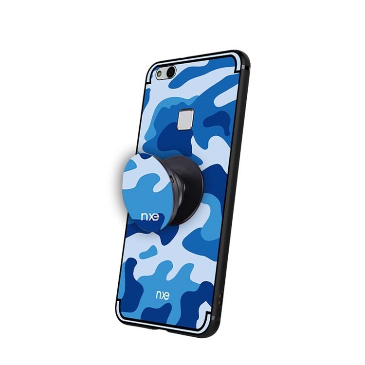 NXE Camouflage Series TPU + PC Hybrid Protective Case with Expanding Mount for Huawei P10 Lite - Blue-5