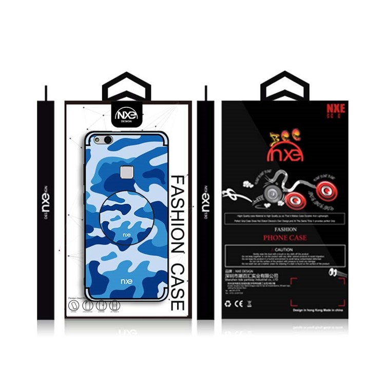 NXE Camouflage Series TPU + PC Hybrid Protective Case with Expanding Mount for Huawei P10 Lite - Blue-6