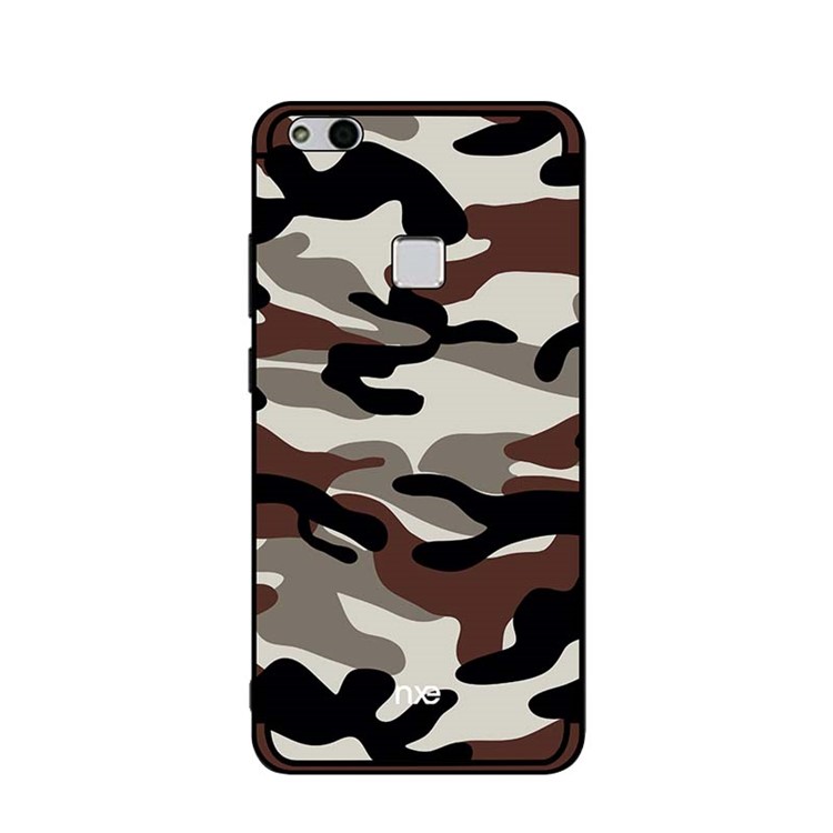 NXE Camouflage Series TPU + PC Hybrid Protective Back Case with Expanding Mount for Huawei P10 Lite - Brown-2