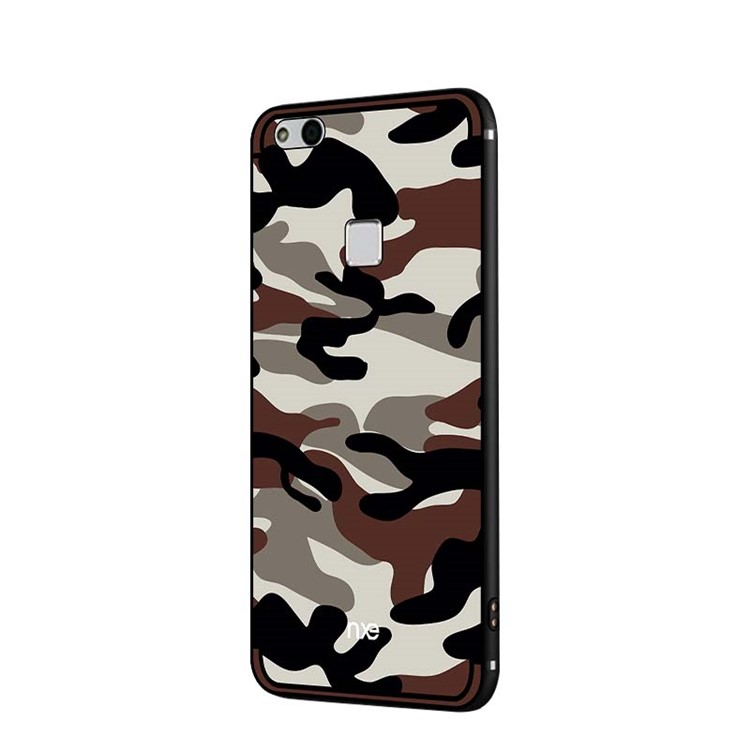 NXE Camouflage Series TPU + PC Hybrid Protective Back Case with Expanding Mount for Huawei P10 Lite - Brown-3