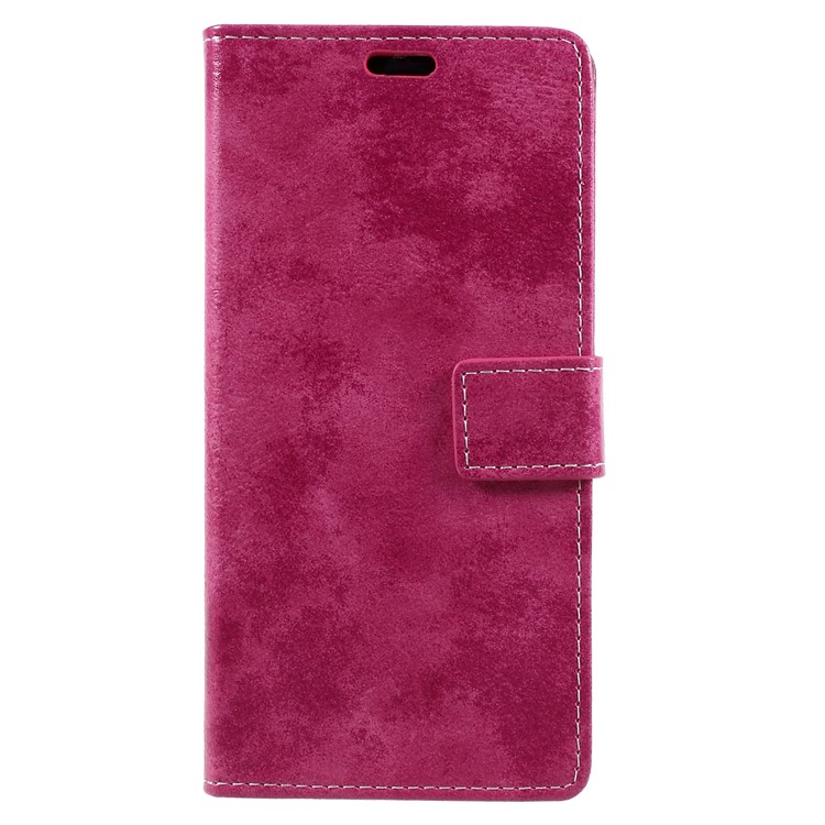 Vintage Style Wallet Stand Leather Cover for Huawei Honor V10 / View 10 - Rose-1