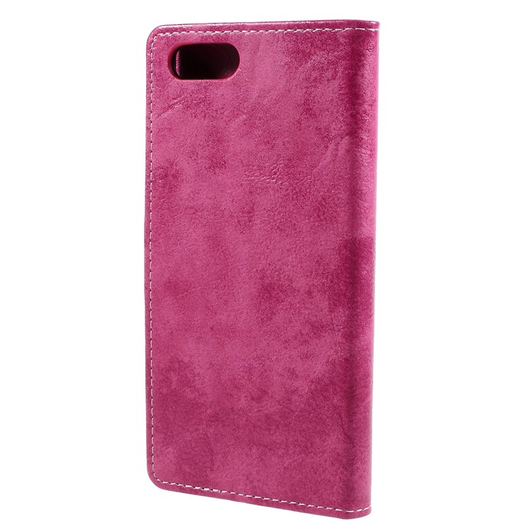 Vintage Style Wallet Stand Leather Cover for Huawei Honor V10 / View 10 - Rose-2