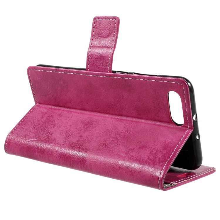 Vintage Style Wallet Stand Leather Cover for Huawei Honor V10 / View 10 - Rose-5