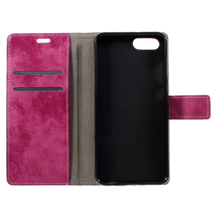 Vintage Style Wallet Stand Leather Cover for Huawei Honor V10 / View 10 - Rose-6