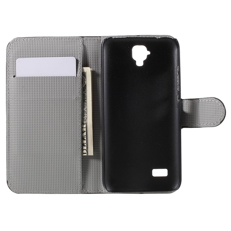 Wallet Leather Stand Case for Huawei Y5 Y560 - White Flowers-6