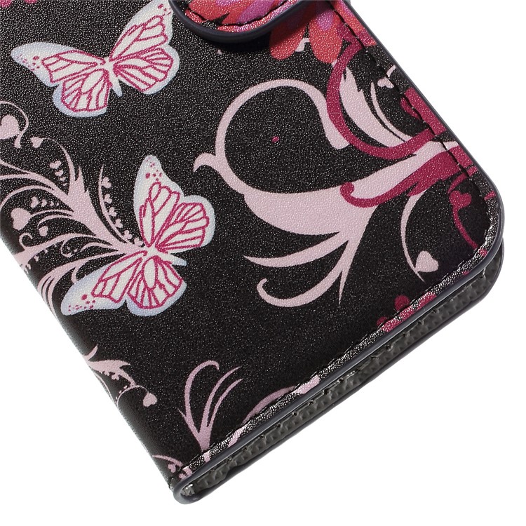 Wallet Leather Stand Cover for Huawei Y5 Y560 - Butterfly Flowers-7