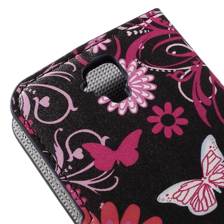 Wallet Leather Stand Cover for Huawei Y5 Y560 - Butterfly Flowers-8