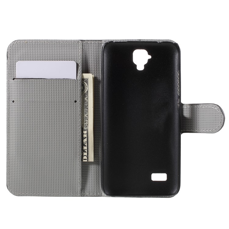 Wallet Leather Stand Cover Case for Huawei Y5 Y560 - Adorable Owls and Hearts-6