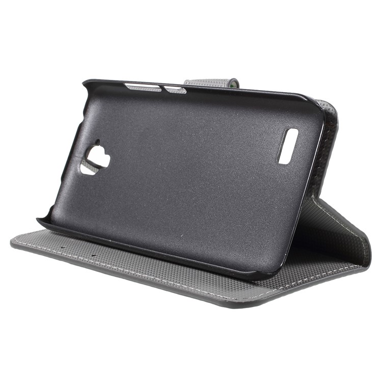 Wallet PU Leather Stand Cover for Huawei Y5 Y560 - Sleeping Owl on the Branch-4